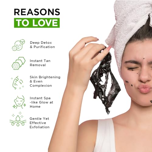 Image of Orgatre Detan Peel Off Face Mask For Glowing Skin | Removes Tan and Minimize Pores | Active Cooling Effect | Enriched with Kojic Acid, Lactic Acid, Glycolic Acid & Bamboo Charcoal (100ml)