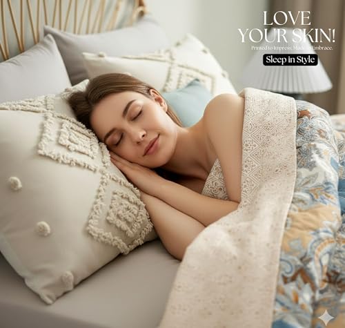 Image of BSB HOME Ultrasonic 280tc All Season Supersoft King Size bedcover /Rajaai Quilted Bedspread Ac Blanket /Comforter for Double Bed Durable and Lightweight 220 x 230 Cm, Abstract Teal & White