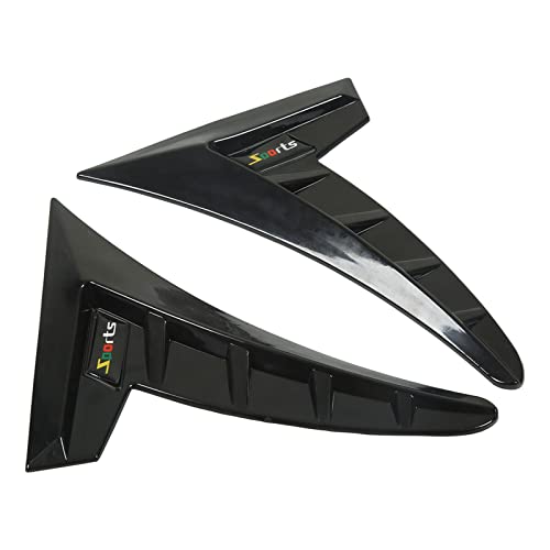 Side Air Vent Cover Pair of Side Air Vent Trim Sport TPU High Toughness Universal Side Air Outlet Frame for Car (Glossy Black)