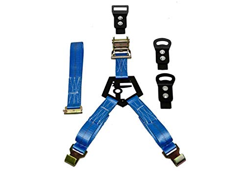 N-Fab BM1TSBL Rapid Tire Strap Universal Bed Mount Gloss Blue,Gloss Black