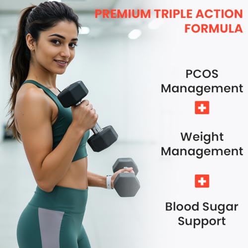 Image of NATURYZ Premium Berberine + Cinnamon + Turmeric Weight Loss Supplement for Women | Supports in Management of PCOS & Hormonal Balance | Regulates Blood Sugar & Cravings | Plant Based - No Chemicals | Bio Absorption Blend for faster Absorption | Vegetarian- 60 Capsules