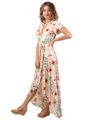 Robe longue fluide cache-coeur qui sublime et affine la silhouette