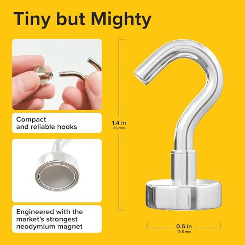 X-Bet Magnet Ic Hooks 27 Lbs - Heavy Duty Neodymium Magnetic Hooks For Cruise Cabins thumb #1