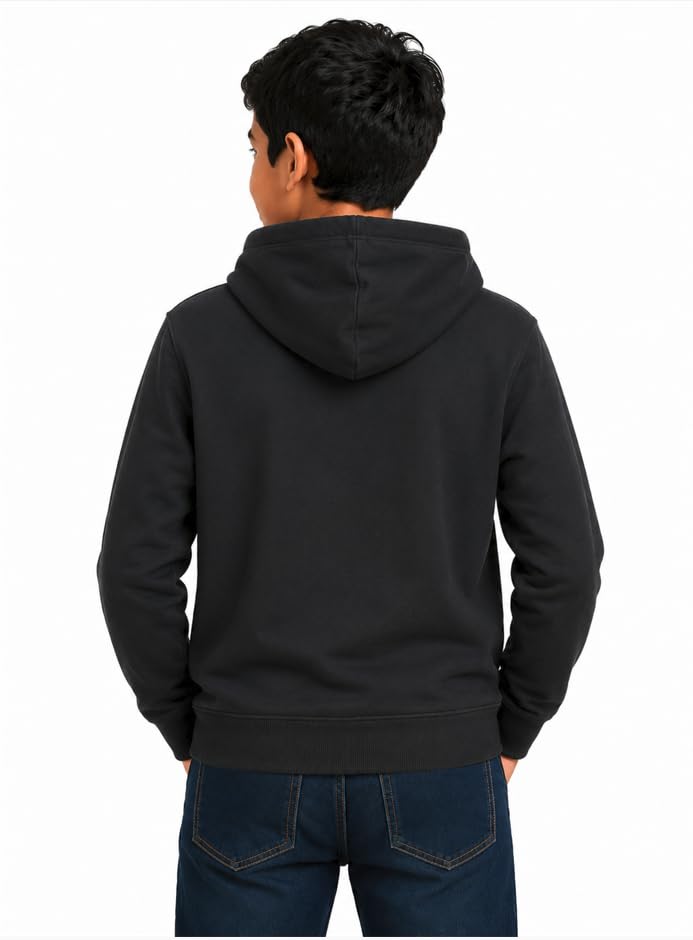 Image of Boys Hooded Sweatshirt | Cotton Blend Full Sleeve Hoodie For Boys