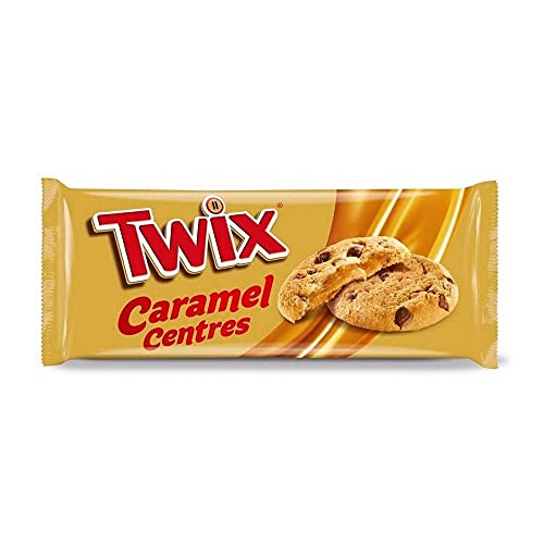 Twix Soft Centre Crisp Biscuits Milk Chocolate Chips with Caramel Centre, 144g