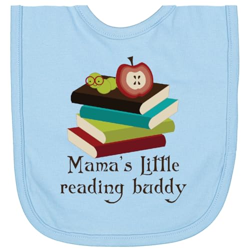 inktastic Mamas Little Reading Buddy Bookworm Newborn Bib