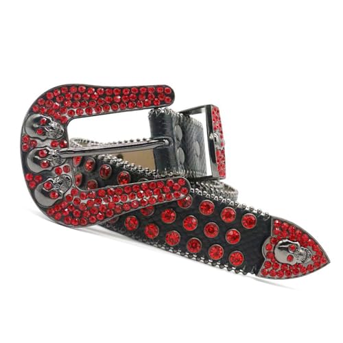 Ceinture motif tête de mort diamant pour exprimer votre liberté et votre audace