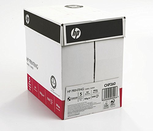 Hewlett Packard 100gsm A4 White Printing Copier Paper - 1 Box Containing 5 Reams of 500 Sheets