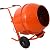 Cement Mixer 8 Cu.Ft. 224L Portable Electric Poly Drum Concrete Mixer, Heavy Duty Power Cement Mixing Machine for Mortar, Stucco and Fodder - 115V-60HZ, Orange