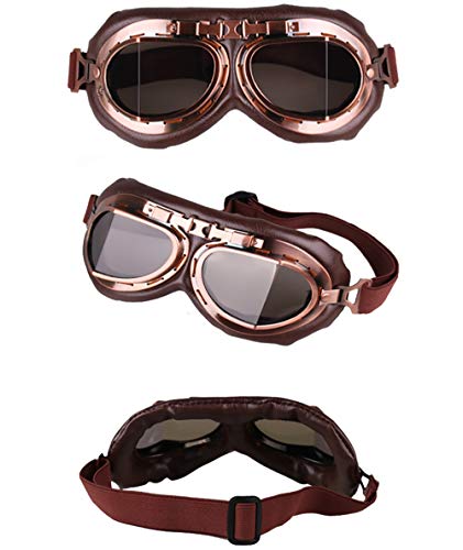 Image of Peicees Vintage Helmet Goggles Motorcycle Goggles Bike Motorcross Pilot Goggle