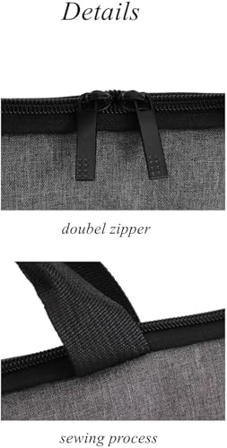 Image of ATEVON Grey Waterproof Laptop Sleeve Case with Handle - Fits 15.6-16 Inch Laptops & Tablets, Unisex Carrying Bag for Men & Women