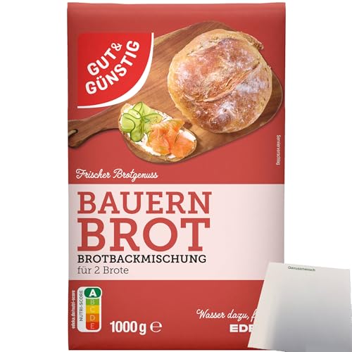 Gut&Günstig Brotbackmischung Bauernbrot (1000g Packung) + usy Block