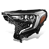 Auto Dynasty HID Projector Headlights Assembly Compatible with GMC Terrain 2018-2021, Driver Left Side, Black Housing Amber Corner