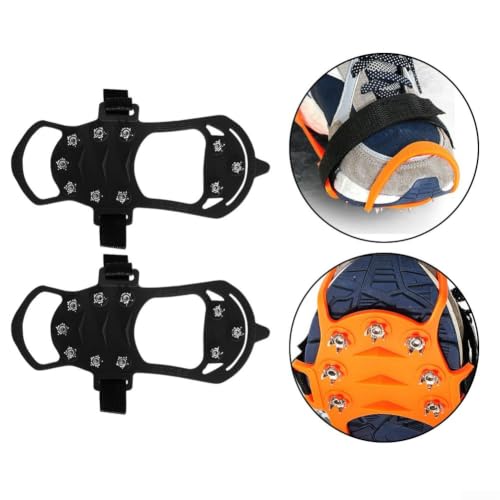 Crampones de 10 dientes antideslizantes para caminar seguro en nieve y hielo 3