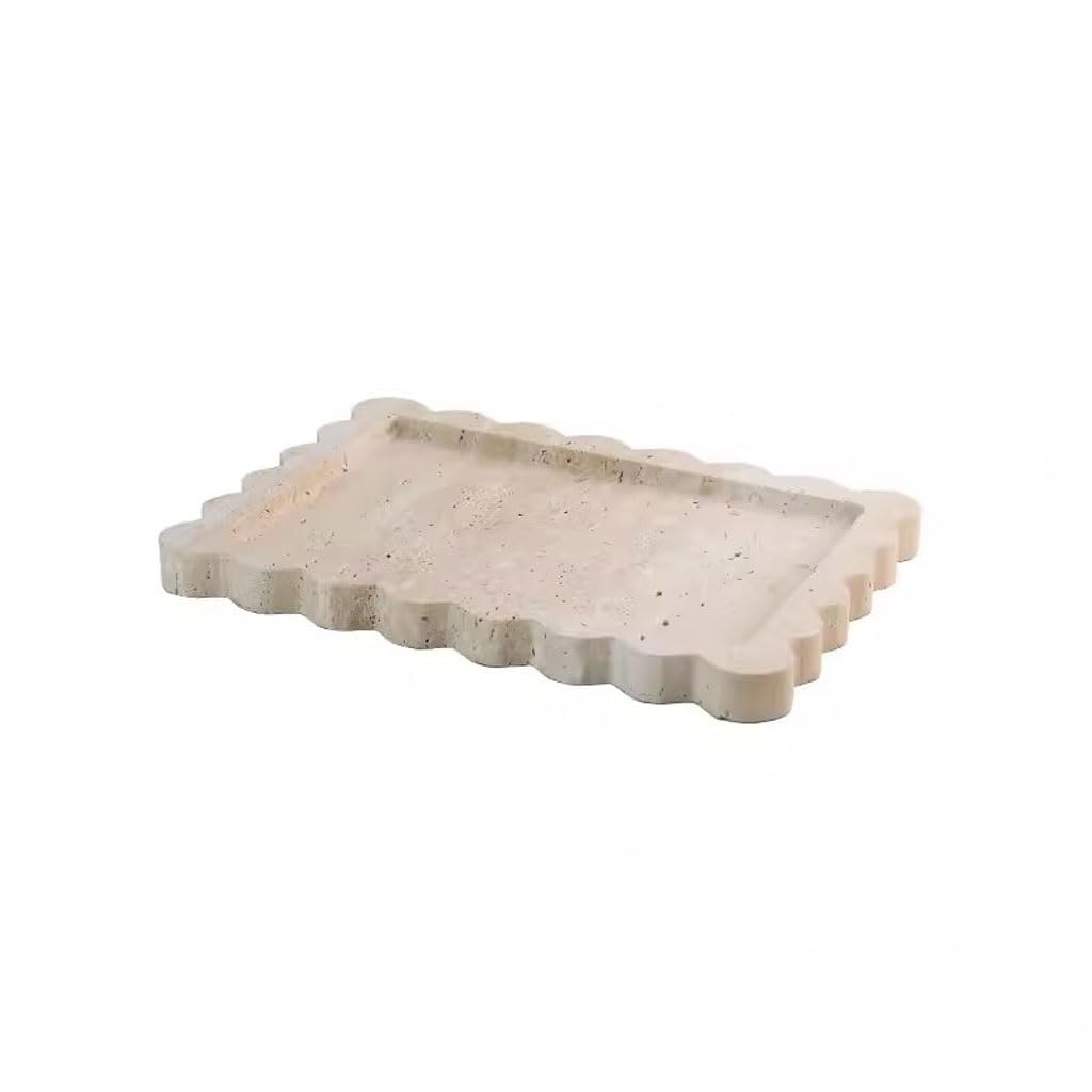Tray Decor Simple Travertine Decorative Tray Home Entrance Desktop Jewelry Storage Tray Food Tray