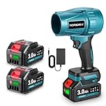 Yofidra Souffleurs de Feuilles, 576 km/h, Souffleur de Feuilles sans Fill avec 2 Batteries de 3,0 Ah, 28 000 TR/Min, Souffleur Électrique pour Bulles de Feuilles,Voitures, Feuilles, Neige, Poussière
