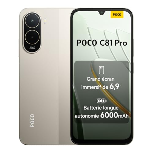 XIAOMI POCO C81 Pro Smartphone 4+128 Go Batterie 6000mAh - Or