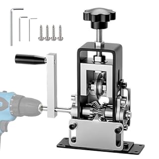 Wire Stripper Machine, Wimayo Manual Copper Wire Stripping Machine for 1-20mm Wire/Cable Recycling, Drill Powered Scrap Wire Stripper Tool with Adjustable Feed Hole and Hand Crank