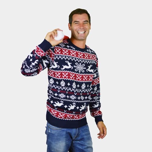Jersey Navideño Antipico de Renos Confortable para Invierno y Navidad 2