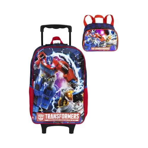 Kit Mochilete Grande & Lancheira Pequena Transformers Cybertron Colorido Sestini