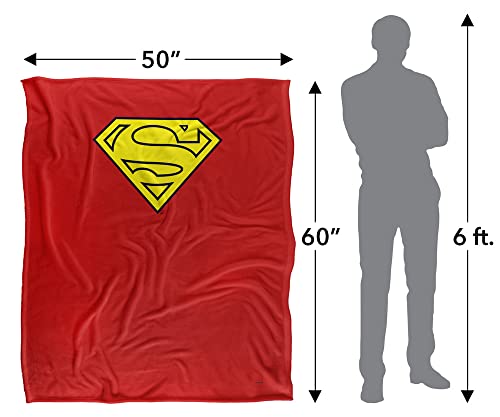 SUPERMAN Silky Touch Kuscheldecke, superweich, 152 x 127 cm