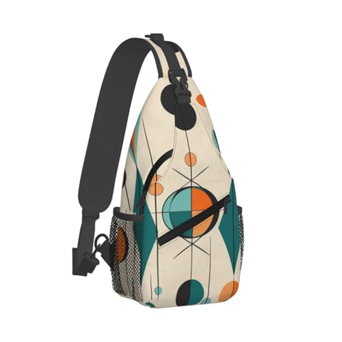 Mochila tipo Sling Negra para Senderismo y Uso Diario miniatura 1