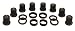 Prothane 7-225-BL Black Rear Control Arm Bushing Kit with Shells
