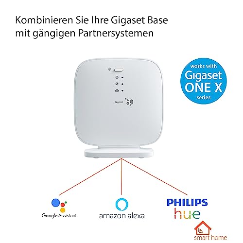 Gigaset Base - Basisstation f&uuml;r die zentrale Steuerung der Gigaset Smart-Home Sensoren - Smarthome Hub f&uuml;r bis zu 48 Sensoren - Verbindung per Knopfdruck - App Steuerung, wei&szlig;