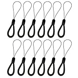 Mabor 12Pcs Finger Lanyard Small USB Lanyard 4.92Inches Black Portable Short Lanyards Straps Finger Straps for Mobile Phone Case Keys Camera Flash Drives