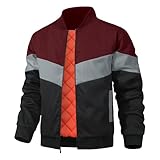 Zaitun Men's Jackets Lightweight Bomber Jacket Winter Warm Quilted Lined Coats Casual Windbreaker Varsity