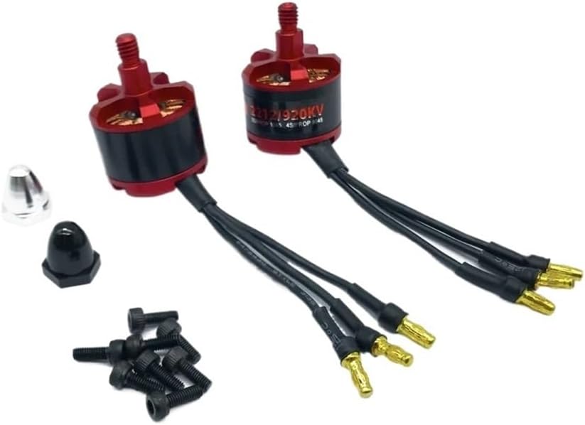 Set of 6 brushless motors 2212 920 kV with carbon propeller 9450 for F550, S500 and X525 multirotor quadcopter. (6 motor black prop)