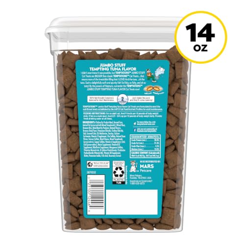Temptations Jumbo Stuff Crunchy & Soft Cat Treats, Tuna, 14 oz - image 9