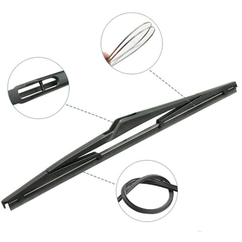 Image of Audio WHeels Perfect Fitting Frameless Windshield 100% Scratch Proof Cleaning Water Repellant Silicon Car Wiper Blades For Equipment Replacement, Set of 2 Car Wiper