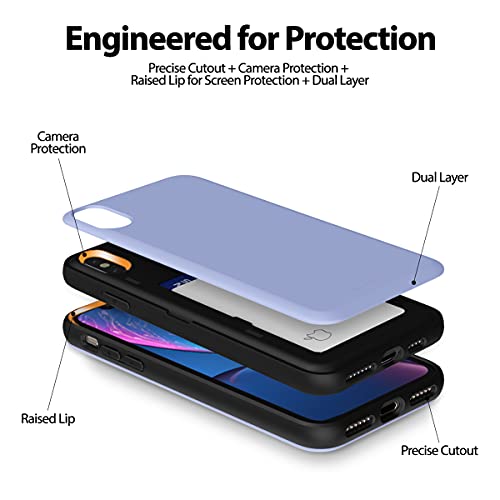 Goospery Magnetic Secure Bumper Compatible With Iphone Xs Max Case, Card Holder Wallet Case, Easy Magnet Auto Closure Protective Dual Layer Protection Sleek Iphone Case With Sticky Mirror – Purple #TOP4