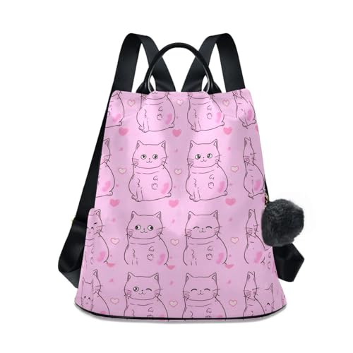 Sac à dos femme chat mignon rose 17l le cadeau idéal pour elle