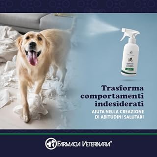 Farmacia Veterinaria - Disabituante Repellente per Gatti e Cani - Spray Anti Pipi Dissuasore Elimina Odori - Divano Mobili Tessuti Interno Esterno 500ml