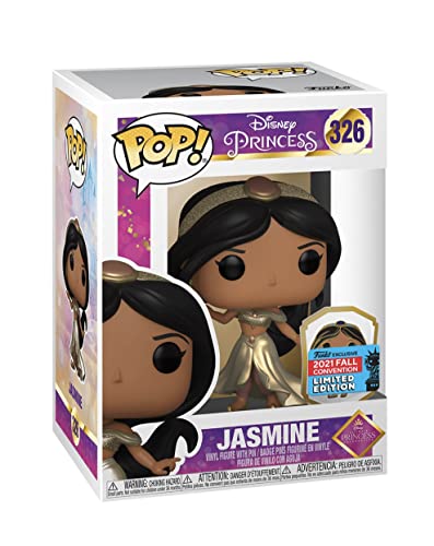 Pop! Disney Princess Jasmine W/Pin 326 Exclusive 2021 Fall Convention ( Shared Exclusive Sticker)