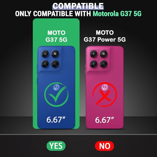 Image of TheGiftKart Tough Armor Bumper Back Cover Case for Motorola Moto G37 5G | Kickstand & Ring Holder | 360 Degree Protection Back Cover Case for Motorola G37 5G (PC & TPU, Sliding Camera Cover, Black)