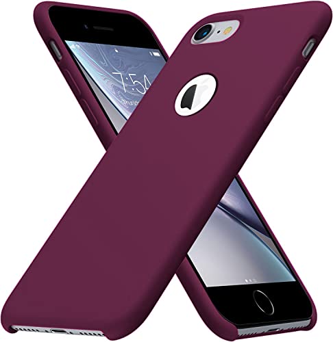 Image of VONZEE Liquid Silicone Soft Back Cover for iPhone 6 Plus & 6s Plus Case, Shockproof Slim Camera & Full Body Protection Non Yellowing Cover with Microfiber Lining & Logo Cut (5.5 Inch) -Wine Red