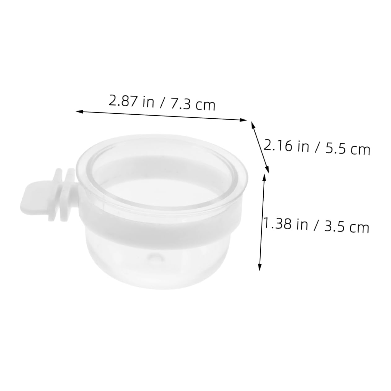 BESPORTBLE 4-Pack Parrot Water Feeder Bird Feeding Bowl Hanging Design Bird Cage Feeder Cup for Cockatiels