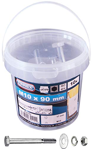 Image of CONNEX B30162 Machine Screws 601 10x90 10per Buck, Silver, M10 x 90 mm (10 Stuck)