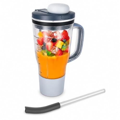 Image of 26oz Replacement Tumbler Cup for Ninja BlendBOSS, Cyberspace | Travel Smoothie Blender Cup with Leakproof Lid & Detachable Straw Compatible with Ninja DB301 & DB351 Series Blender