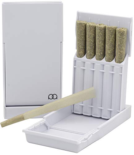 JPAQ Ultra-Sleek Joint Holder w/Gasket Seal and Roach Coach, Strong and Sturdy Blunt Holder, Doob Tube, and Cigarette Case, Holds 5 King Size Prerolls, Portable, Compact, Convenient Weed Accessories