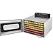 Essiccatore frutta e verdura, 6 vassoi, Disidratatore per Alimenti in acciaio inox, 400 W, 35 -90 Temperatura regolabile, Con blocco di sicurezza, per frutta, verdura, pasta(EU Plug)
