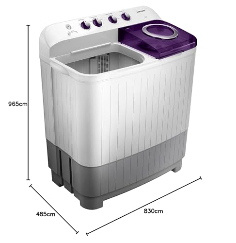 Image of Samsung 7 Kg Inverter 5 Star Semi-Automatic Top Load Washing Machine Appliance, Top Load (WT70M3200HL /TL, Light Grey, Air turbo drying)