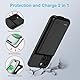 TAYUZH 7000mAh Akkuhülle für iPhone 15 (6.1 Zoll) Upgraded Slim Portable Protective Charger Case Wiederaufladbare Extended Battery Charging Case Kompatibel mit iPhone 15 Schwarz