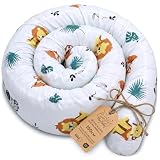 Totsy Baby Cuscino per dormire laterale e per il corpo 150 cm - Cotone Cuscino lungo Decorazione per cameretta bambina e bambino Oeko-Tex Safari