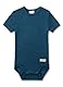 Sanetta Body kurzarm Blau aus Merinowolle & Seide | Hochwertiger und nachhaltiger Body für Mädchen & Jungen aus Wolle-Seide-Mix. Baby Body