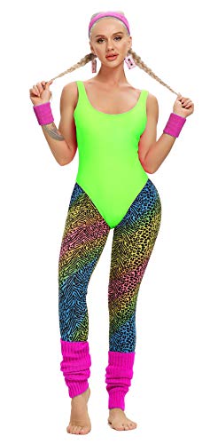 Miaiulia Women's Retro 80S/90S Inspired High Cut Low Back Padding One Piece Swimwear Bathing Suits Fluorescent Green S #TOP3