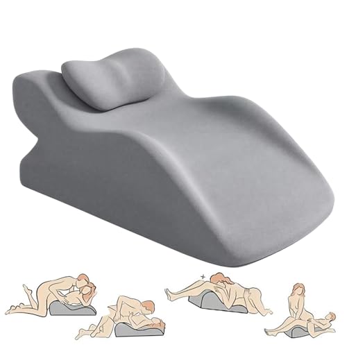 Liebeskissen für Paare aus Memory Schaum Sex Kissen Verstellbarer Keilkissen mit Abnehmbarem Bezug Ergonomisches Positionierungskissen für Rücken & Hüfte